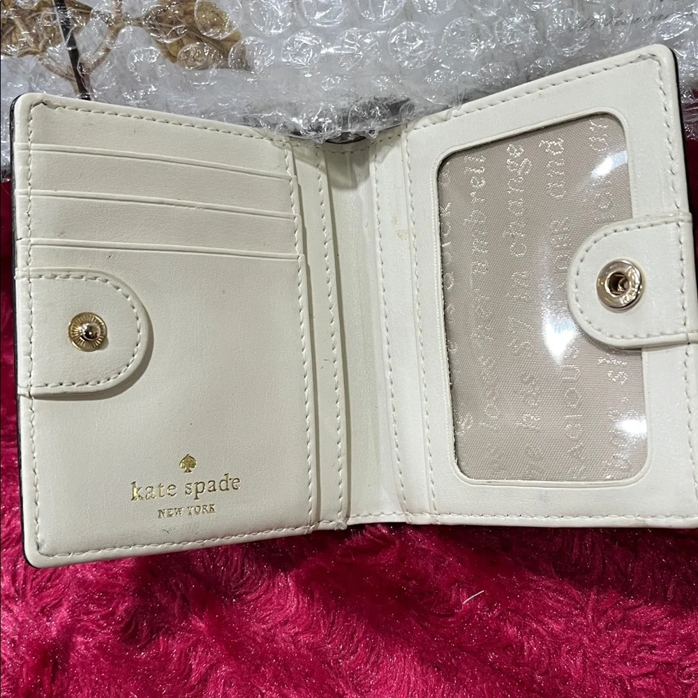 Kate Spade Black and Gray Polka Dot Card Holder
